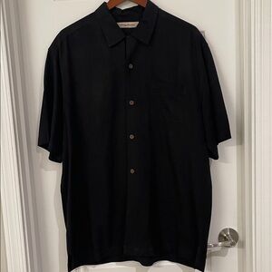 Tommy Bahama Black Textured Top